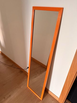 Espejos Marco Madera Naranja y Rosa 125x35mm