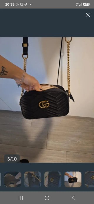 Borsa Gucci Pochette Catena Nera