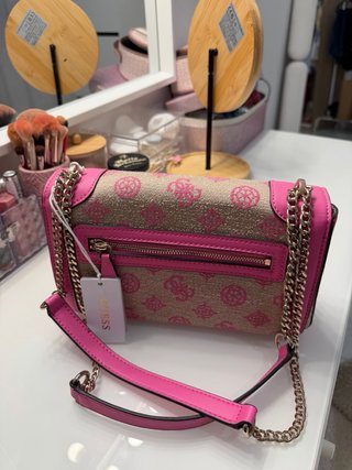 Bolso Guess Beige y Rosa Nuevo