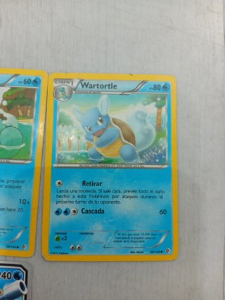 Lote 4 Cartas Pokémon: Squirtle, Wartortle, Blasto