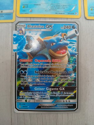 Lote 4 Cartas Pokémon: Squirtle, Wartortle, Blasto