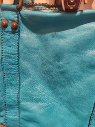 Bolso Piel Azul "pitufo"