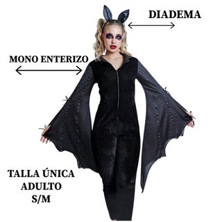 Disfraz Murciélago Mujer Talla Única S/M Enterizo