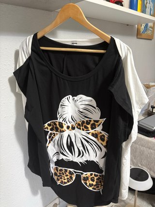 Pack 2 Blusas Mujer, blanco y negro