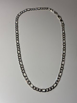 Collar Cadena Figaro Chapado Plata 60 cm