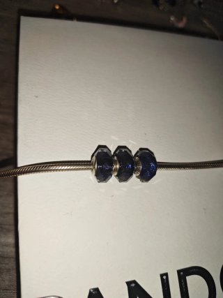 Set 6 murrine Pandora blu