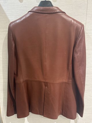 Blazer de cuero marrón PIEL JUAN PEÑA