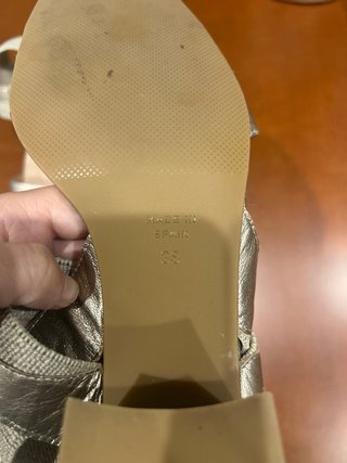 Sandalias Latouche Talla 38 Color Dorado/Plateado
