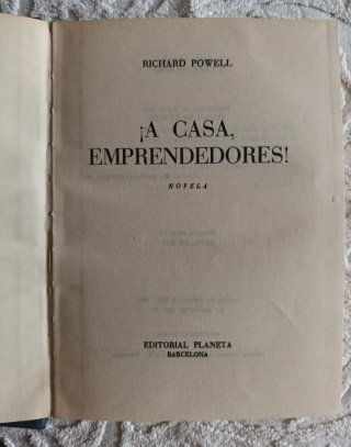 Libro Vintage "¡A casa, emprendedores!"- R. Powell