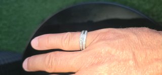 Anillo Oro Blanco con Diamantes Auténticos