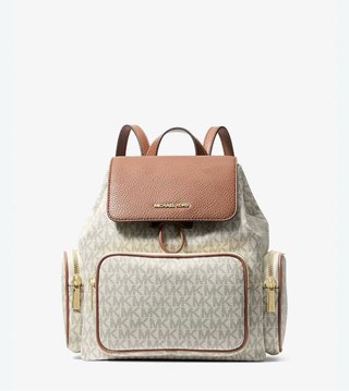 Mochila Michael Kors Marrón y Blanca