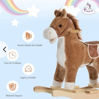 Caballo balancín infantil peluche