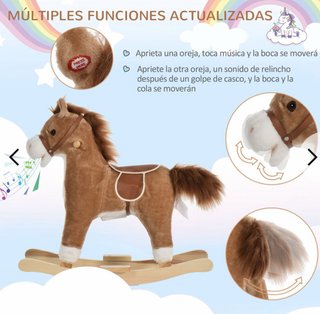 Caballo balancín infantil peluche