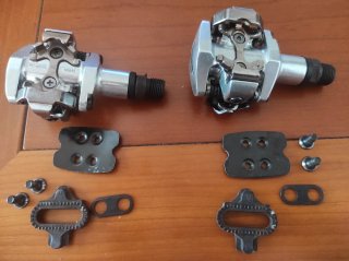 Pedales automáticos Shimano SPD APD M505 Plata