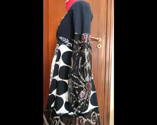 Vestitino patchwork boho cotone ricamato, Tg S