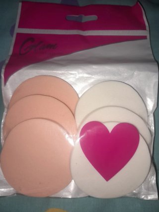 Esponjas maquillaje Glam corazón rosa