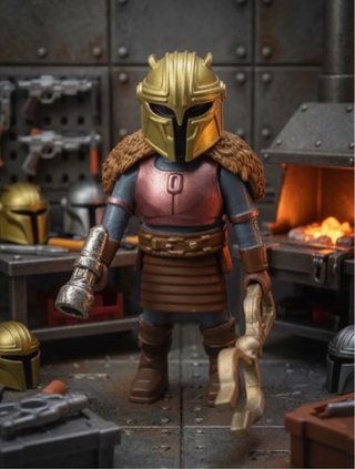 Armera Mandaloriana estilo Playmobil