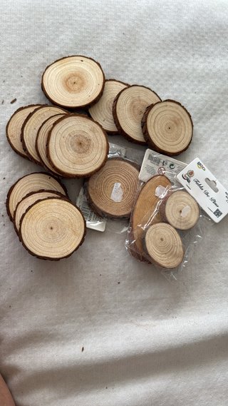 15 Rodajas de Madera para Decoración