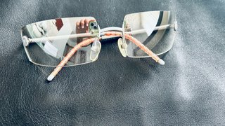 Gafas de sol Chanel plateadas y rosas