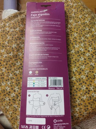 Faja Farmalastic Algodón Velcro Talla 1