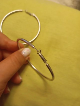 Pendientes Aros Grandes Plateados