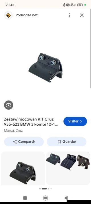 Kit Baca Cruz BMW 3 railling integrado
