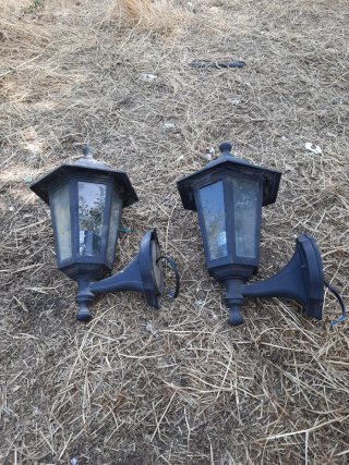 2 Farolas Negras para Exterior