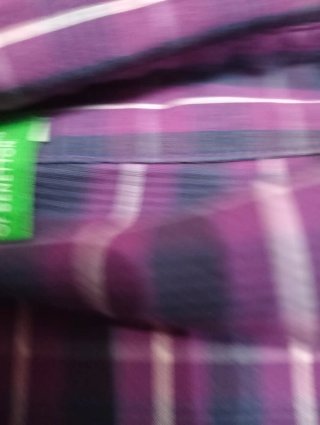 Camicia a quadri blu e bianca