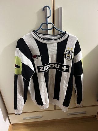 Jersey Punto Zidane Rayas Blanco Negro Talla M