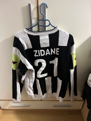 Jersey Punto Zidane Rayas Blanco Negro Talla M