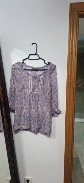 Blusa seda Massimo Dutti.