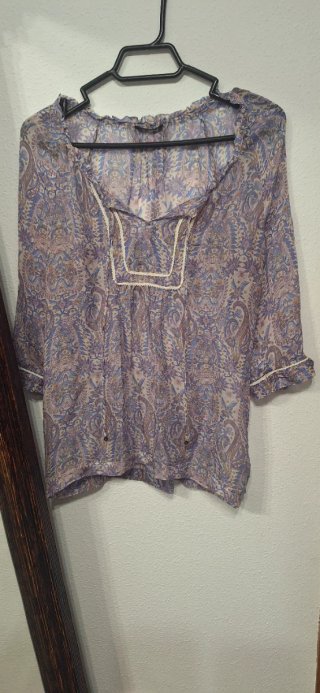 Blusa seda Massimo Dutti.