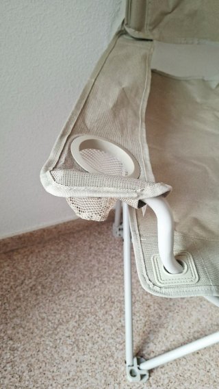 Silla plegable con portavasos
