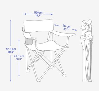 Silla plegable con portavasos