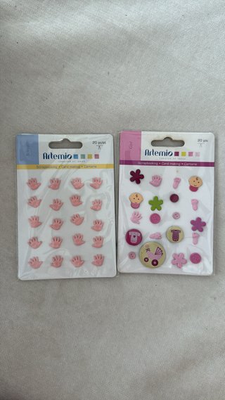 2 Packs Brads Scrapbooking Artemio Manitas y Niña