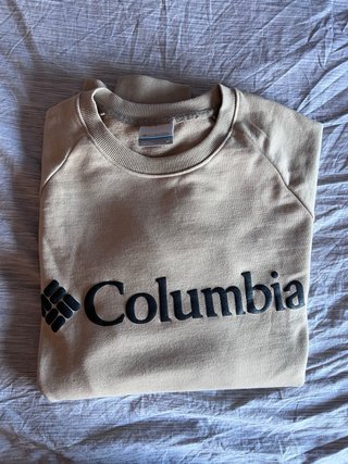 Sudadera Columbia Beige Logo