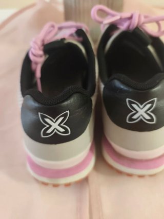 Zapatillas Munich grises y rosas