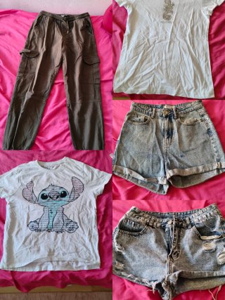 Pantalones cargo y camisetas