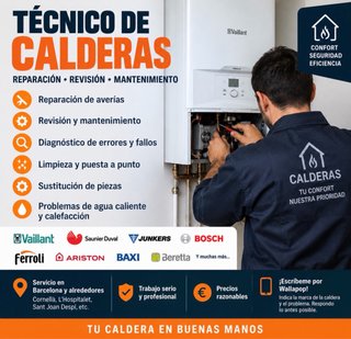 Técnico de calderas ,Reparación y mantenimiento !