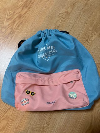 Mochila Mr. Wonderful azul y rosa