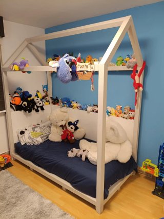 Casita Cama Montessori Madera Blanca