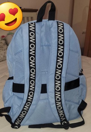 Mochila azul claro para colegio