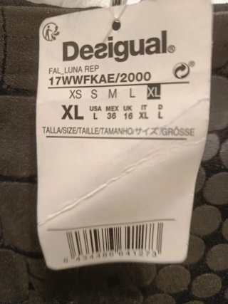 Falda Desigual Negra y Gris