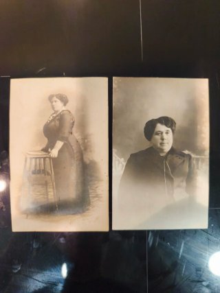 2 Fotos Antiguas Mujer Vich Barcelona 1910