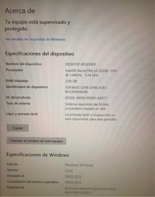 Mini PC Intel Atom x5-Z8350 2GB RAM