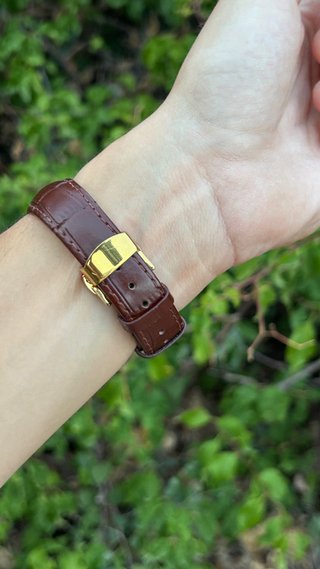 Reloj Timex Automático Dorado Correa Marrón
