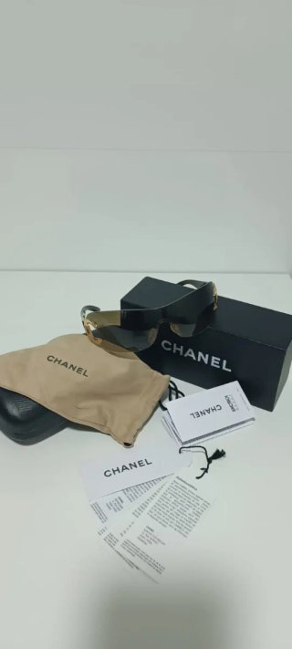 Gafas de sol Chanel 4125 Vintage Y2K Marrón Dorado