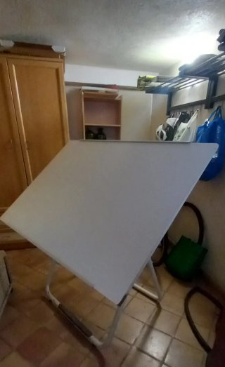 Mesa Dibujo Plegable Reclinable Blanca
