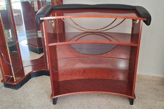 Mueble Bar Madera y Cristal