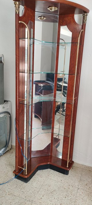 Mueble Bar Madera y Cristal